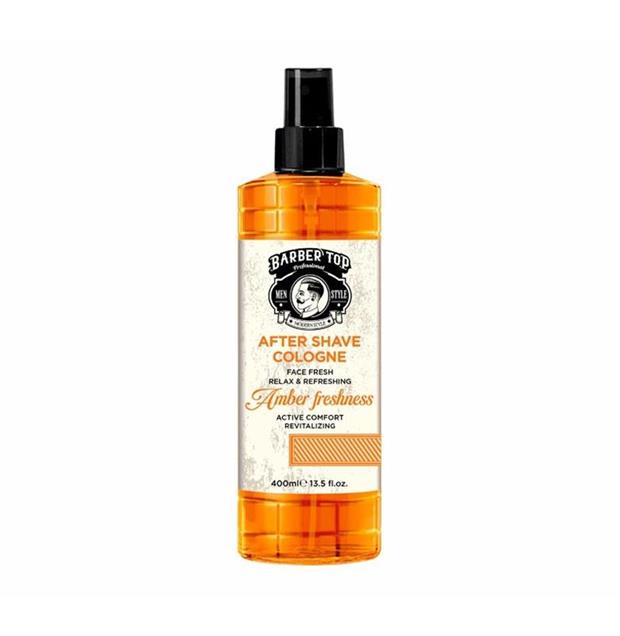 AFTER SHAVE COLOGNE AMBER FRESHNESS BARBER TOP 400ML