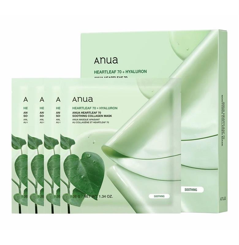 SOOTHING COLLAGEN MASK HEARTLEAF 70 X4U