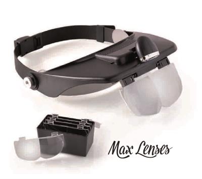 DIADEMA OPTICA CON LUZ Y LENTES DE AUMNETO LENTES