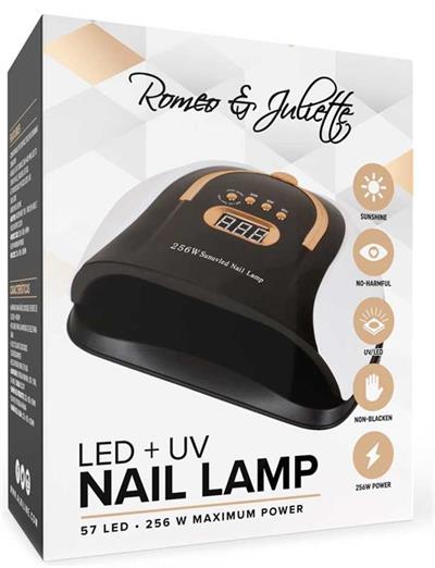 UÑAS LÁMPARA 256W BLANCA Y NEGRA