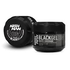 HAIR BLACK GEL (WHITE COVERAGE) NISHMAN 300ml