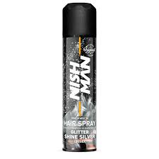 GLITTER HAIR SPRAY SILVER NISHMAN 150ml