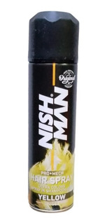 GLITTER HAIR SPRAY YELLOW NISHMAN 150ml