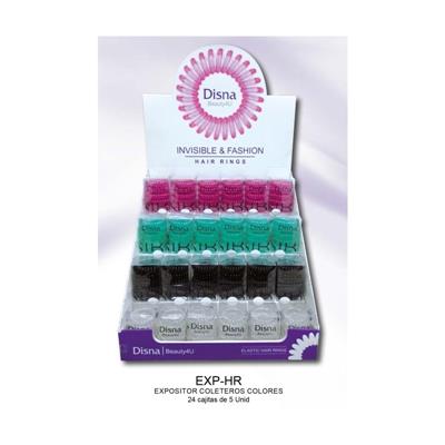 CAJITA CON 5 COLETEROS ELASTICOS DE COLORES