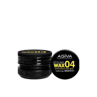 HAIR STYLING WAX 04 EXTRA STRONG BLACK 90ML AGIVA
