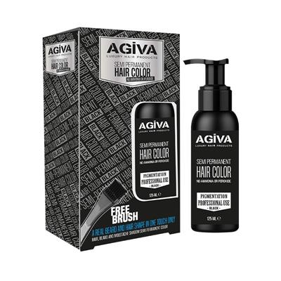 SEMI PERMANENT HAIR COLOR BLACK 125ML AGIVA