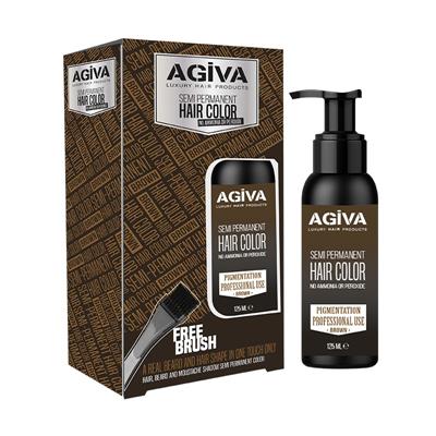 SEMI PERMANENT HAIR COLOR BROWN 125ML AGIVA
