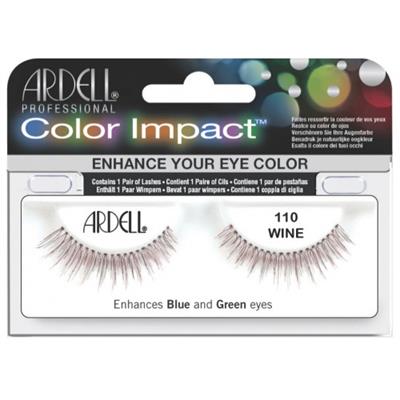 PESTAÑAS COLOR IMPACT 110 WINE CON ADHESIVO ARDELL
