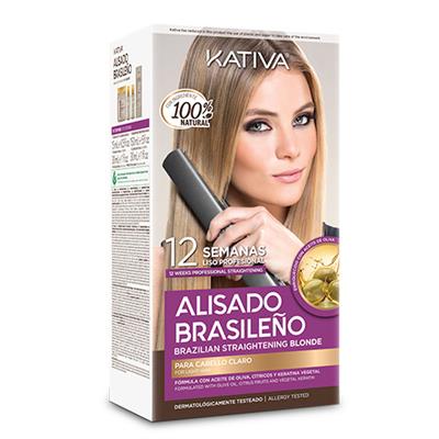 KIT ALISADO BRASILEÑO CABELLOS RUBIOS KATIVA