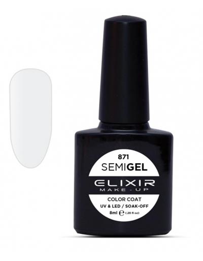 MILKY WHITE SEMI GEL COLOR 8 ML ELIXIR Nº 871