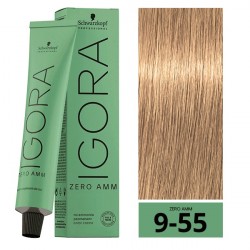 COLORACION PERMANENTE SIN AMONIACO IGORA ZERO AMM 9-55 60ML.