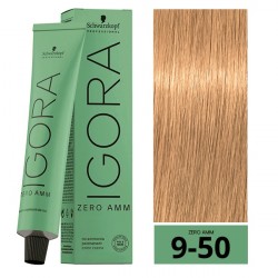 COLORACION PERMANENTE SIN AMONIACO IGORA ZERO AMM 9-50 60ML.