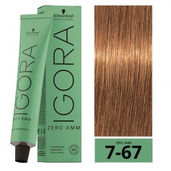 COLORACION PERMANENTE SIN AMONIACO IGORA ZERO AMM 7-67 60ML.