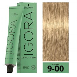 COLORACION PERMANENTE SIN AMONIACO IGORA ZERO AMM 9-00 60ML.