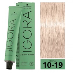 COLORACION PERMANENTE SIN AMONIACO IGORA ZERO AMM 10-19 60ML.