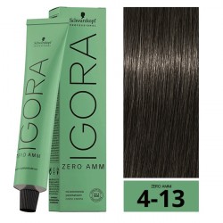 COLORACION PERMANENTE SIN AMONIACO IGORA ZERO AMM 4-13 60ML.