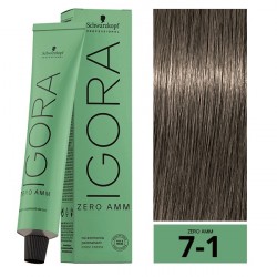 COLORACION PERMANENTE SIN AMONIACO IGORA ZERO AMM 7-1 60 ML.