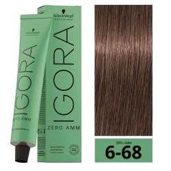 COLORACION PEMANENTE SIN AMONIACO IGORA ZERO AMM 6-68 60ML.