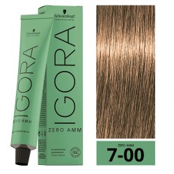 COLORACION PERMANENTE SIN AMONIACO IGORA ZERO AMM 7-00 60ML.
