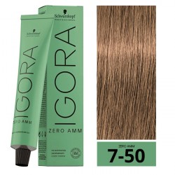 COLORACION PERMANENTE SIN AMONIACO IGORA ZERO AMM 7-50 60ML.