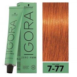 COLORACION PERMANENTE SIN AMONIACO IGORA ZERO AMM 7-77 60ML.