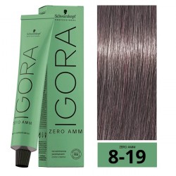 COLORACION PERMANENTE SIN AMONIACO IGORA ZERO AMM 8-19 60ML.