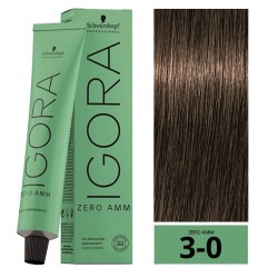COLORACION PERMANENTE SIN AMONIACO IGORA ZERO AMM 3-0 60ML.