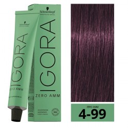 COLORACION PERMANENTE SIN AMONIACO IGORA ZERO AMM 4-99 60ML.