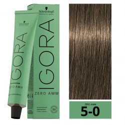 COLORACION PERMANENTE SIN AMONIACO IGORA ZERO AMM 5-0 60ML.