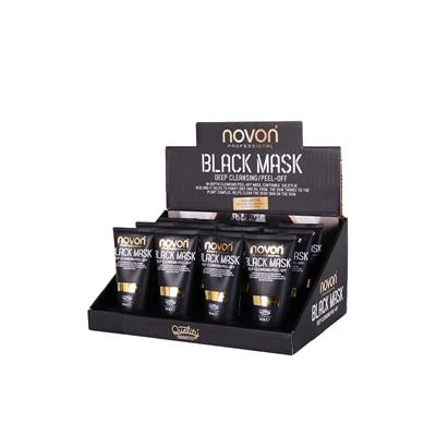 MASCARILLA FACIAL NEGRA BLACK MASK DEEP EXPOSITOR  ( 12 UNIDS) NOVON
